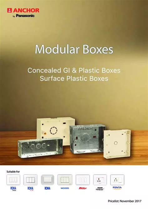 electrical module box|modular box size list pdf.